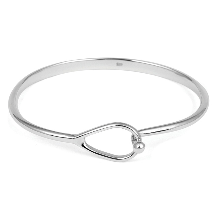 Sterling Silver Clasp Bangle (BA-CB0525) 